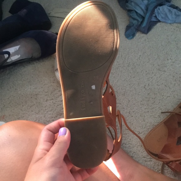 Brown lace up sandals - Picture 3 of 3